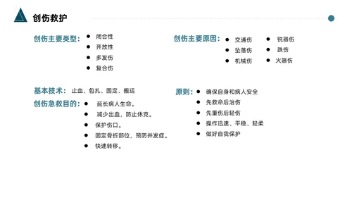 蓝色简约医护人员急救知识课件医疗护理医疗器械通用PPT