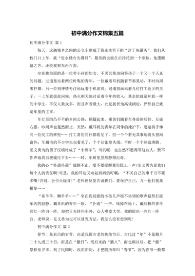 初中满分作文锦集五篇.docx