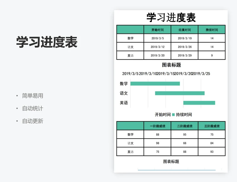 学习进度表