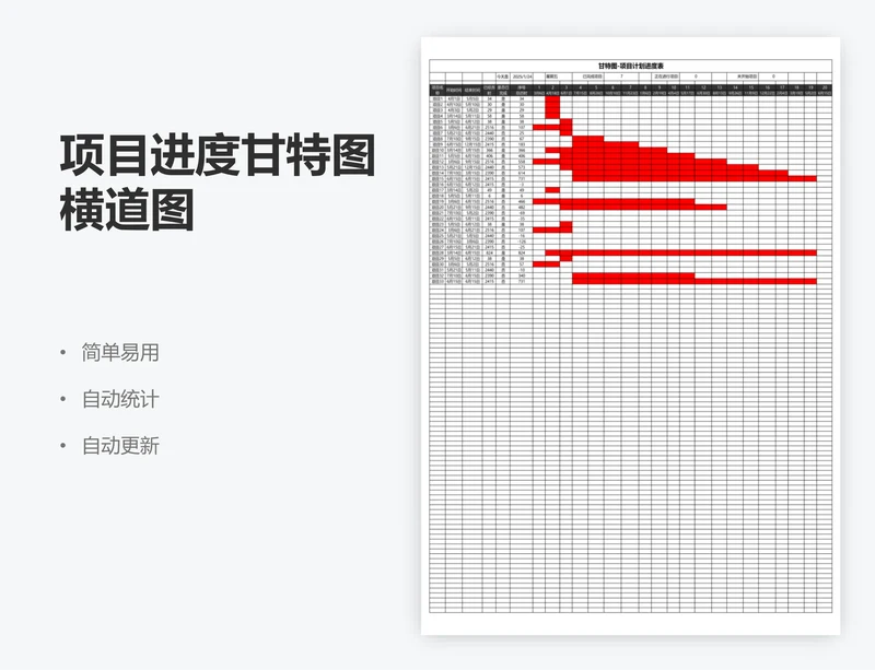 项目进度甘特图横道图