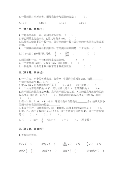 苏教版数学六年级下册试题期末模拟检测卷（原创题）.docx