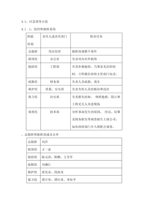 安全应急预案方案