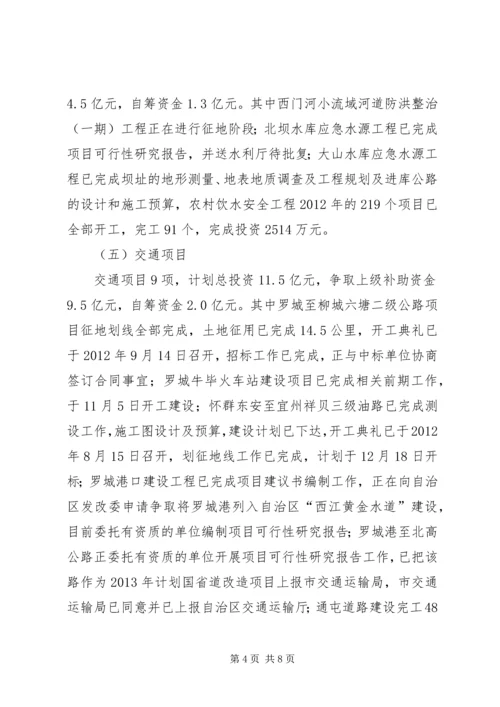 县重大项目建设情况汇报.docx