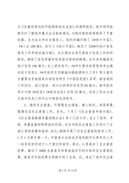 统计局工作总结及工作安排.docx