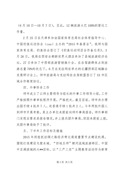 旅游局XX年上半年工作总结及工作计划 (2).docx