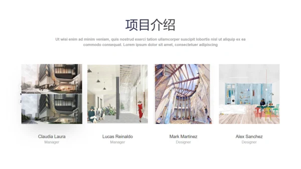 简约灰白建筑设计方案汇报总结通用PPT模板