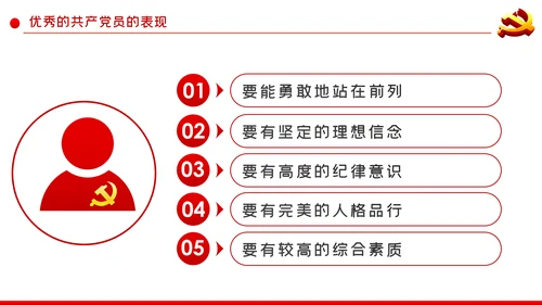 如何做一名合格的共产党员党课ppt模板