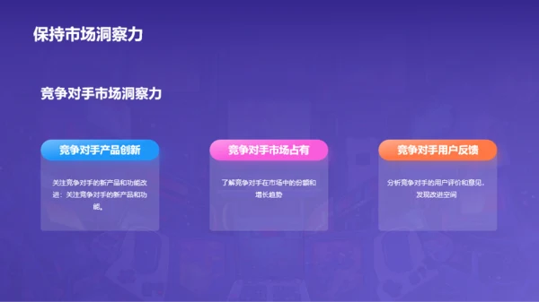 紫色插画游戏娱乐行业年终总结PPT模板