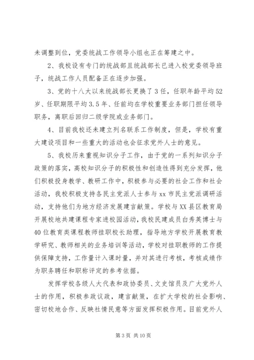 学院党外知识分子统战工作调研报告.docx