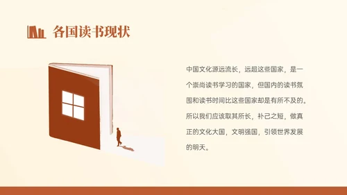 褐色简约文艺风世界读书日主题班会PPT模板