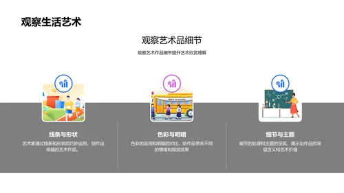 艺术融入生活教学PPT模板