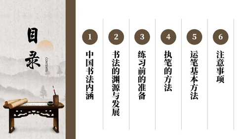 毛笔字书法课通用PPT模板