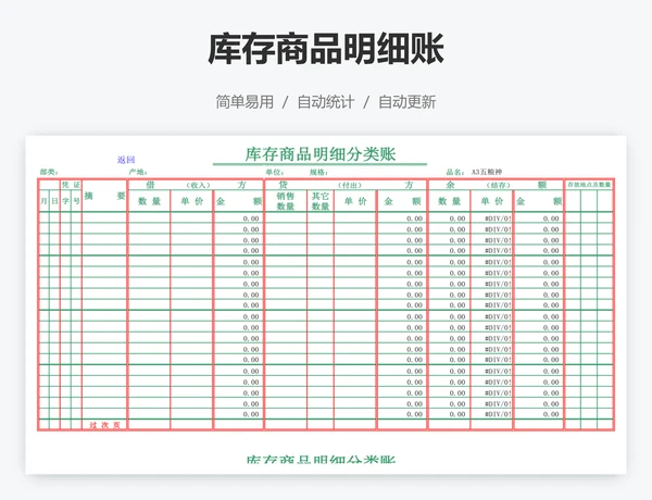 库存商品明细账