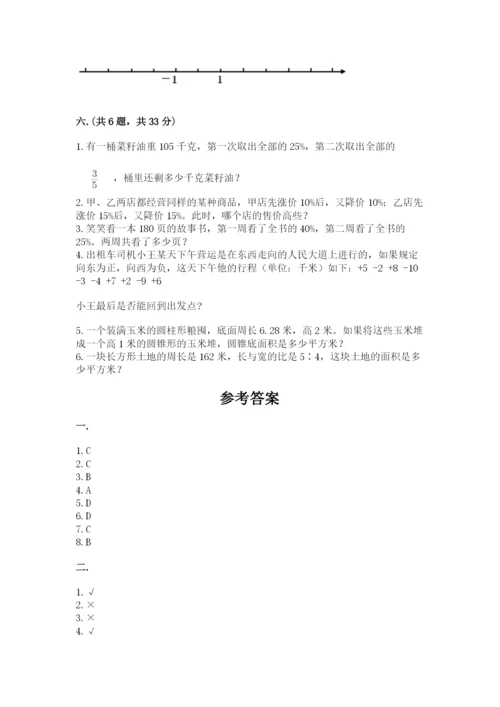 洛阳市小学数学小升初试卷（a卷）.docx