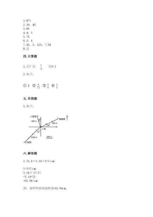 人教版小学六年级上册数学期末测试卷（巩固）word版.docx