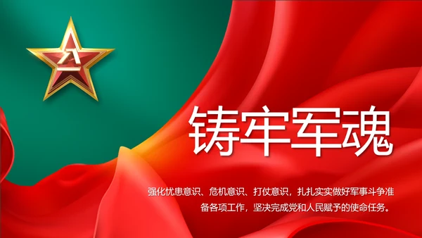 八一部队军事工作总结汇报动态PPT
