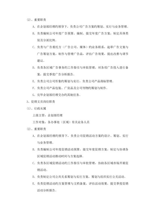 公司营销中心优质企划部管理标准手册.docx