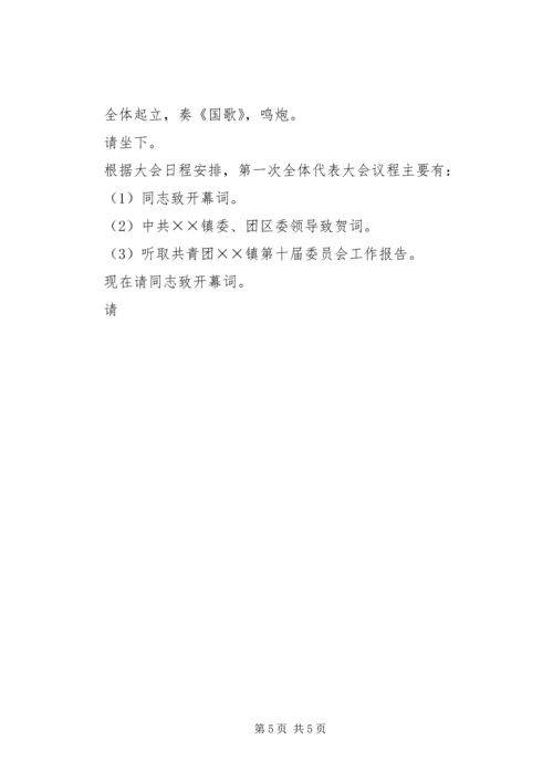共青团××镇第十一次代表大会.docx