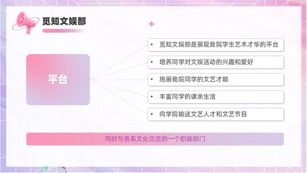 3D风喇叭大学生部门招新PPT模板