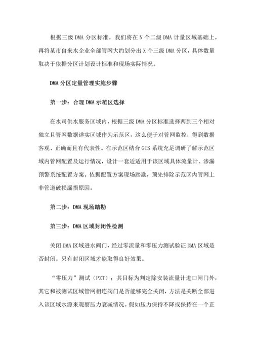 供水管网DMA分区定量产销差控制一体化系统解决专业方案.docx