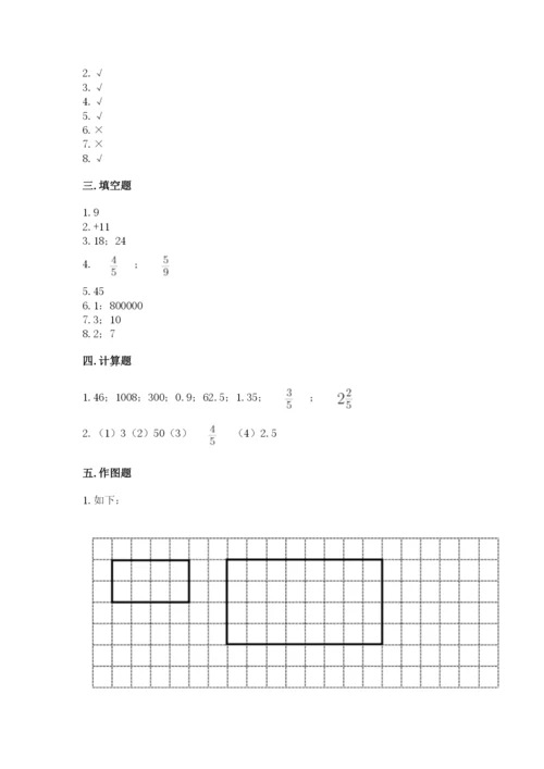 沪教版小学数学六年级下册期末检测试题及完整答案（考点梳理）.docx