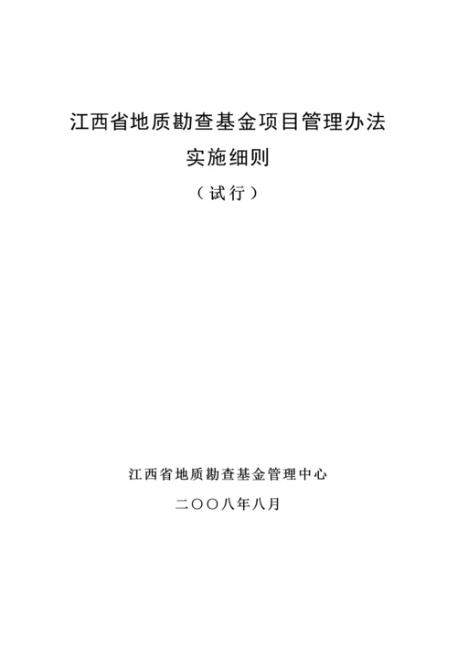 地质勘查项目管理办法实施细则.docx