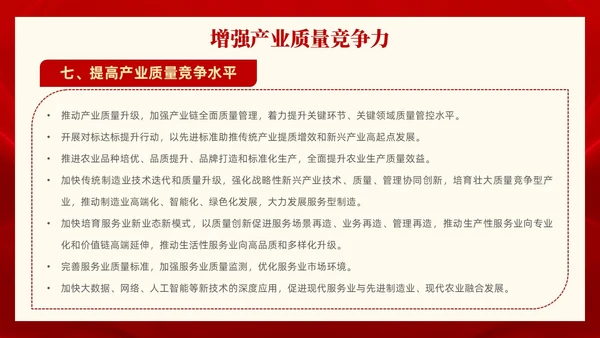 红色党政风全面解读质量强国建设纲要PPT模板