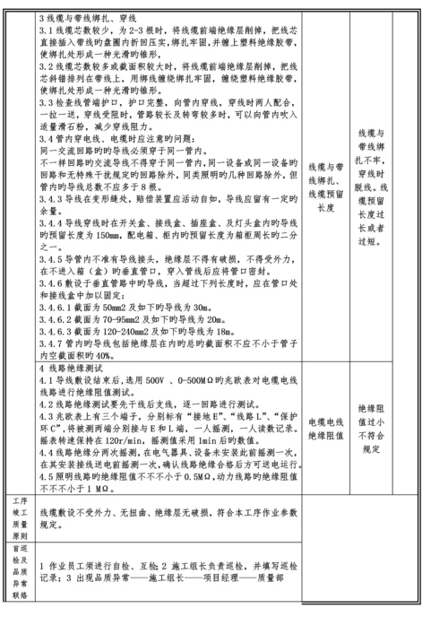 低压配电电缆电线敷设施工工艺标准.docx