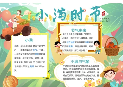 小满传统节气Word小报