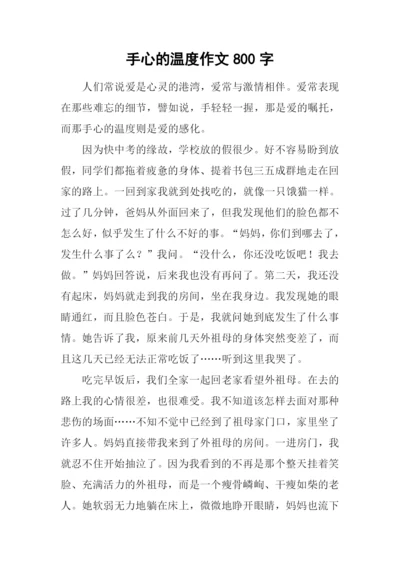 手心的温度作文800字.docx