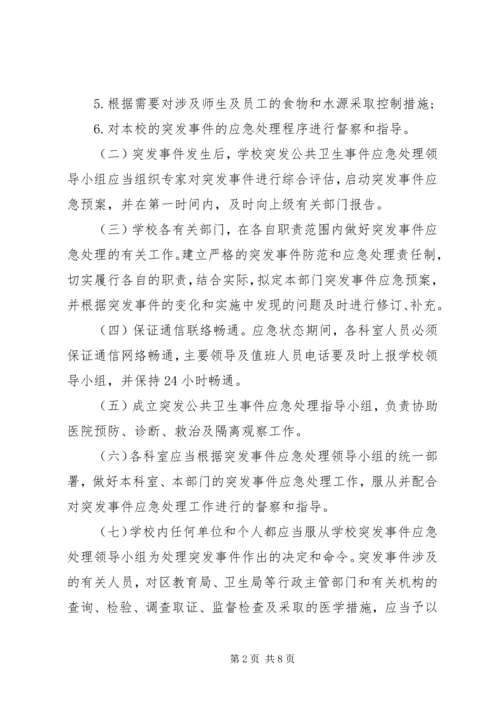 亭隆小学突发公共卫生事件应急处理工作预案.docx