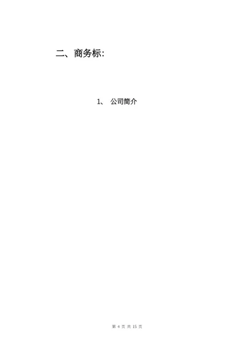 红色商务风标书word模板