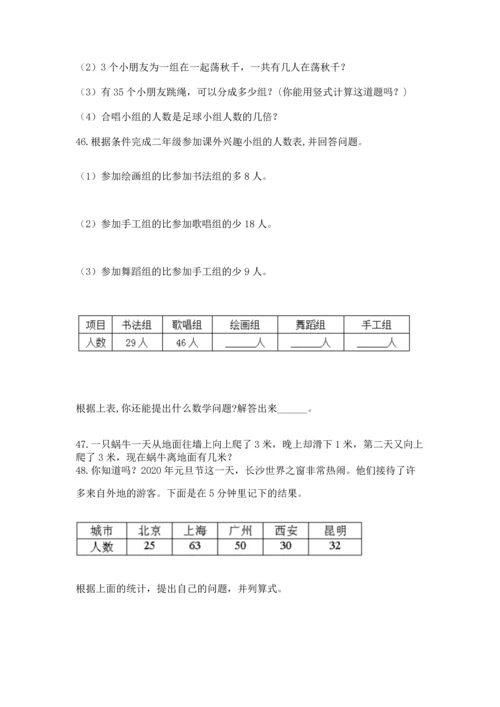 小学二年级上册数学应用题100道及完整答案1套.docx