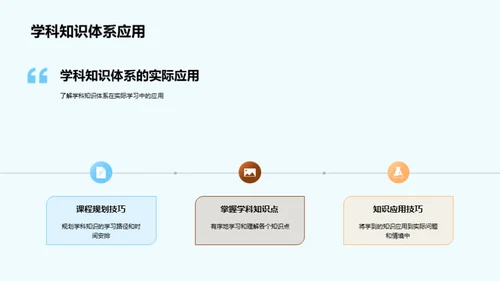 掌握学科知识体系