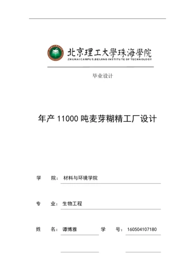 年产110000吨麦芽糊精工厂设计.docx