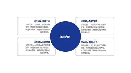 蓝色商务总结汇报PPT模板
