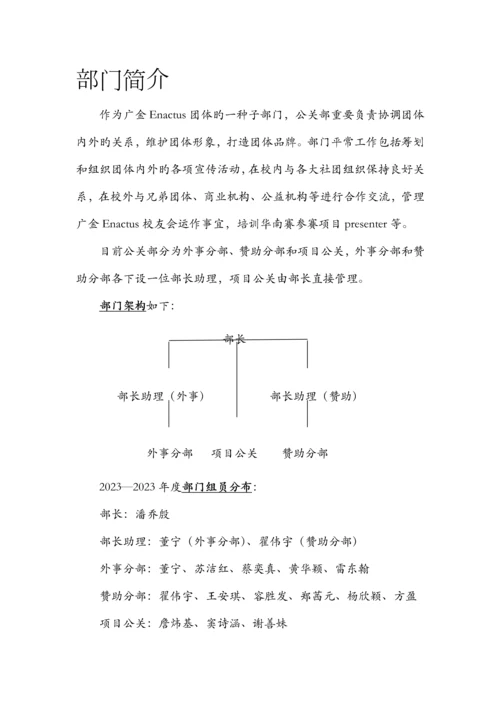 公关部部门手册.docx