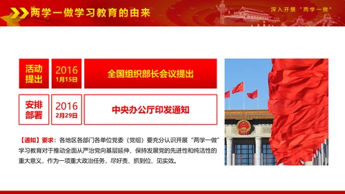 党政稳重大气两学一做动态PPT