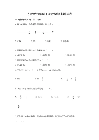 人教版六年级下册数学期末测试卷精品【历年真题】.docx