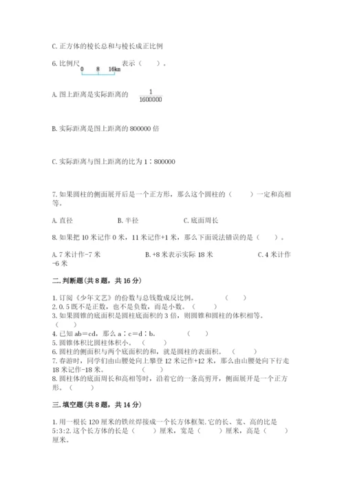 小升初六年级期末试卷精品（全优）.docx