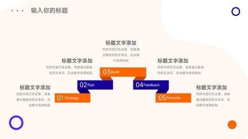 蓝橙简约大气保险行业汇报PPT模板