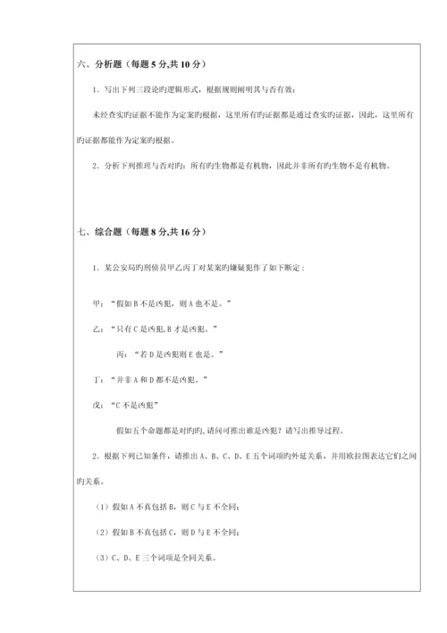 2023年下学期逻辑学课程考试试卷B卷资料.docx