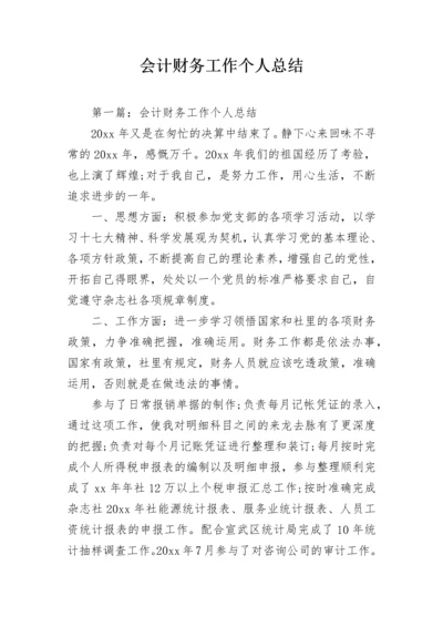 会计财务工作个人总结.docx