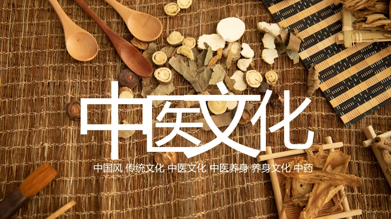 中国风中医文化中医药材养生补药PPT模板