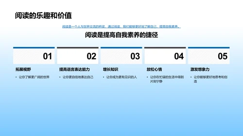 阅读的价值报告PPT模板