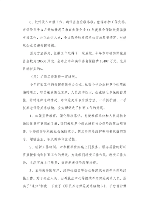 2021年养老保险工作总结