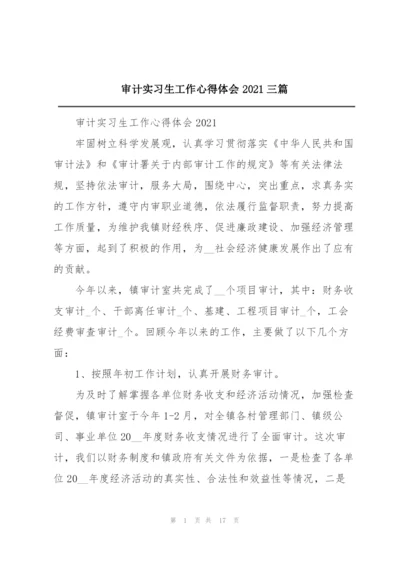 审计实习生工作心得体会2021三篇.docx