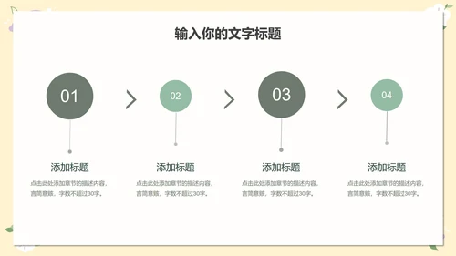 清新绿叶教学PPT模板