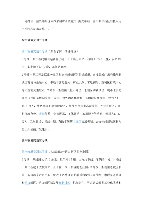 徐州轻轨规划高清图远期规划徐州地铁公司公布.docx