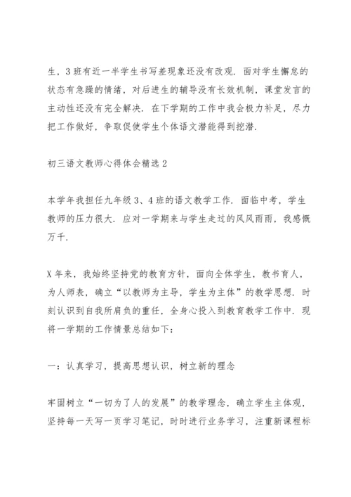 初三语文教师心得体会.docx